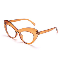Load image into Gallery viewer, Leopard Tea Clear Cat Eye Eyeglasses Print Anti-blue Light Computer Myopia Glasses Frame Female Elegant Shades