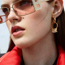 Load image into Gallery viewer, Letter B Square Sunglasses Women Metal Legs Retro Sun glasses Men Sun Glasses Brand UV400 Eyeglasses Shades