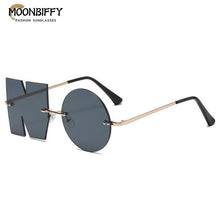 Load image into Gallery viewer, Letter NO Party Funny Glasses Personality Sunglasses Rimless Irregular Eyewear Outdoor Cycling Protection UV400 Kid Gift