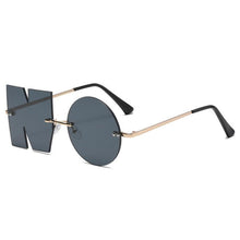 Load image into Gallery viewer, Letter NO Party Funny Glasses Personality Sunglasses Rimless Irregular Eyewear Outdoor Cycling Protection UV400 Kid Gift