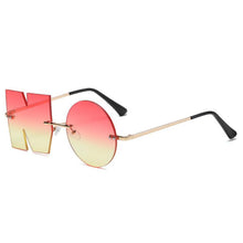 Load image into Gallery viewer, Letter NO Party Funny Glasses Personality Sunglasses Rimless Irregular Eyewear Outdoor Cycling Protection UV400 Kid Gift