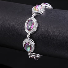 Carica l'immagine nel visualizzatore di Gallery, Bracciale in argento sterling S925 adatto alla moda AAA zircone abbellimento fascino donna festa regalo squisito confezione di gioielli 