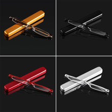 Load image into Gallery viewer, Light Reading Glasses Men Women Readers Eyeglasses Blue Light Blocking Mini Reading Glasses with Portable Pen Clip Case