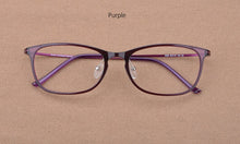 Load image into Gallery viewer, Light Retro Square Prescription Glasses Korean Steel Tungsten Titanium Spectacles Frame Anti-UV Clear Computer Eyewear Frames