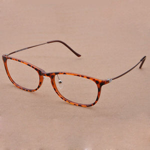 Light Retro Square Prescription Glasses Korean Steel Tungsten Titanium Spectacles Frame Anti-UV Clear Computer Eyewear Frames