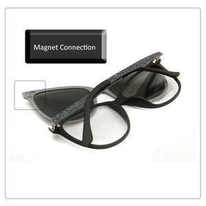 Light-Weight Ultem Memory Woman Glasses Frames With Clip On Sunglasses Optical Polarized Men Magnetic Glasses Sun Oculos De Grau