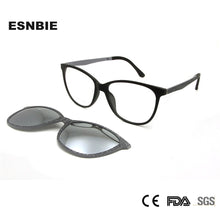 Load image into Gallery viewer, Light-Weight Ultem Memory Woman Glasses Frames With Clip On Sunglasses Optical Polarized Men Magnetic Glasses Sun Oculos De Grau