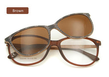 Load image into Gallery viewer, Light-Weight Ultem Memory Woman Glasses Frames With Clip On Sunglasses Optical Polarized Men Magnetic Glasses Sun Oculos De Grau