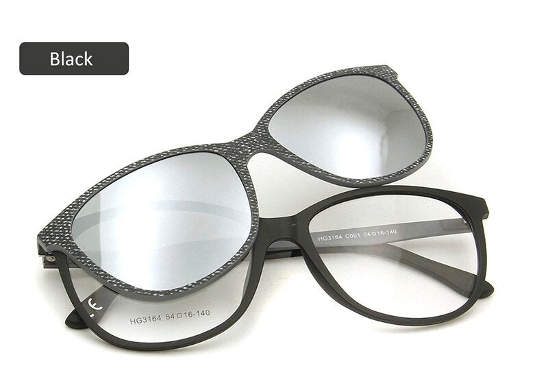 Light-Weight Ultem Memory Woman Glasses Frames With Clip On Sunglasses Optical Polarized Men Magnetic Glasses Sun Oculos De Grau