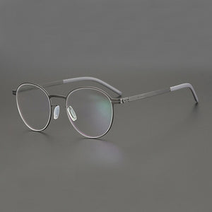 Lightweight Optical Prescription Round Glasses Frame Women Screw-Less Myopia Eyeglasses Men Germany Brand Eyewear Oculos De Grau