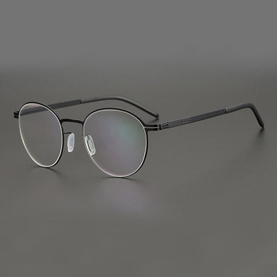 Lightweight Optical Prescription Round Glasses Frame Women Screw-Less Myopia Eyeglasses Men Germany Brand Eyewear Oculos De Grau