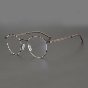 Lightweight Optical Prescription Round Glasses Frame Women Screw-Less Myopia Eyeglasses Men Germany Brand Eyewear Oculos De Grau