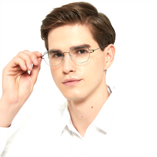Load image into Gallery viewer, Lightweight Screwless Rim Oval Hand-made Titanium Glasses Frame Men‘s Women&#39;s Computer Gafas Brand Myopia Eyeglasses Spectacles
