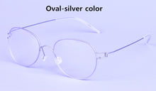 Load image into Gallery viewer, Lightweight Screwless Rim Oval Hand-made Titanium Glasses Frame Men‘s Women&#39;s Computer Gafas Brand Myopia Eyeglasses Spectacles