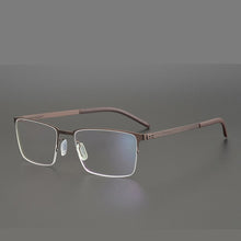 Carica l&#39;immagine nel visualizzatore di Gallery, Lightweight Square Screw-Less Semi Rimless Eyeglasses Men Women Myopia Optical Germany Glasses Frame  Business Eyewear