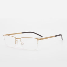 Carica l&#39;immagine nel visualizzatore di Gallery, Lightweight Square Screw-Less Semi Rimless Eyeglasses Men Women Myopia Optical Germany Glasses Frame  Business Eyewear