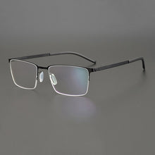 Carica l&#39;immagine nel visualizzatore di Gallery, Lightweight Square Screw-Less Semi Rimless Eyeglasses Men Women Myopia Optical Germany Glasses Frame  Business Eyewear