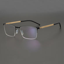 Carica l&#39;immagine nel visualizzatore di Gallery, Lightweight Square Screw-Less Semi Rimless Eyeglasses Men Women Myopia Optical Germany Glasses Frame  Business Eyewear