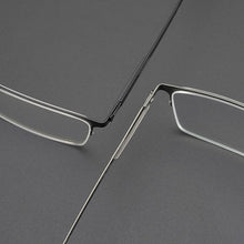 Carica l&#39;immagine nel visualizzatore di Gallery, Lightweight Square Screw-Less Semi Rimless Eyeglasses Men Women Myopia Optical Germany Glasses Frame  Business Eyewear