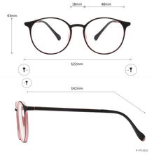 Load image into Gallery viewer, Lightweight Women Round Ultem Full Rim Small Black Glasses Frame For Prescription Myopia Presbyopia Progressive Lens