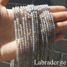 Carica l'immagine nel visualizzatore di Gallery, Bracciale con pietra preziosa naturale da 3 mm, tormalina scintillante, acquamarina, pietra di luna, rodocrosite, per uomo o donna, da indossare ogni giorno 