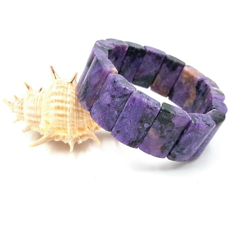 Natural Gemstone Charoite Bracelet Approx 12x20x7mm For Women Fine Jewelry