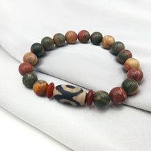 Load image into Gallery viewer, Natural Stone Picasso Jasper Labradorite Agate etc. With Tibetan Three Eye DZI Beads Bracelet For Men Accessories Gift