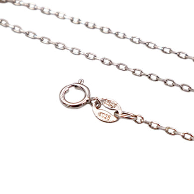 Solid 925 Sterling Silver 0.3mm Cross Chain Necklace 16-18