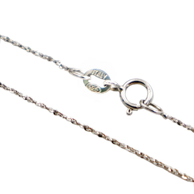 Collana a catena a stella in argento sterling massiccio 925 da 0,3 mm 18-20 