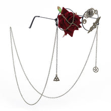 Load image into Gallery viewer, Lilita tying flower pendant glasses personality bat gear decorative mirror flat mirror