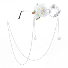Load image into Gallery viewer, Lilita tying flower pendant glasses personality bat gear decorative mirror flat mirror