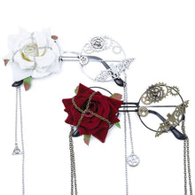 Load image into Gallery viewer, Lilita tying flower pendant glasses personality bat gear decorative mirror flat mirror