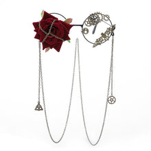 Load image into Gallery viewer, Lilita tying flower pendant glasses personality bat gear decorative mirror flat mirror