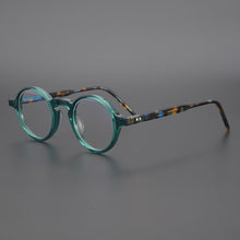 Load image into Gallery viewer, Limited version Vintage dark brown-orange mixed Acetate fame classical round eyeglass frame Eyewear women and men with box case