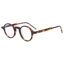 Load image into Gallery viewer, Limited version Vintage dark brown-orange mixed Acetate fame classical round eyeglass frame Eyewear women and men with box case