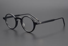 Load image into Gallery viewer, Limited version Vintage dark brown-orange mixed Acetate fame classical round eyeglass frame Eyewear women and men with box case