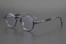 Load image into Gallery viewer, Limited version Vintage dark brown-orange mixed Acetate fame classical round eyeglass frame Eyewear women and men with box case