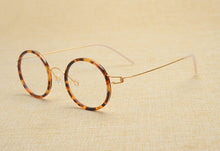 Load image into Gallery viewer, Linder Brand Designer Hand-Made Ultralight Retro Round Alloy Prescription Glasses Frame For Men Women Optical Eyeglasses