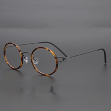 Load image into Gallery viewer, Linder Brand Designer Hand-Made Ultralight Retro Round Alloy Prescription Glasses Frame For Men Women Optical Eyeglasses