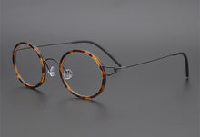 Load image into Gallery viewer, Linder Brand Designer Hand-Made Ultralight Retro Round Alloy Prescription Glasses Frame For Men Women Optical Eyeglasses