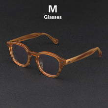Load image into Gallery viewer, Linen Johnny Depp Glasses Men LEMTOSH Computer Goggles Clean Lens Brand Vintage Acetate Optical Eyeglasses Frame Women