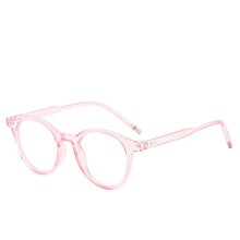 Carica l&#39;immagine nel visualizzatore di Gallery, Literature and Art Small Frame Round Ladies Blue Ray Glasses Transparent Frame Men Wild Frame Spectacles Women