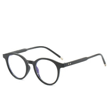 Carica l&#39;immagine nel visualizzatore di Gallery, Literature and Art Small Frame Round Ladies Blue Ray Glasses Transparent Frame Men Wild Frame Spectacles Women