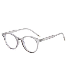 Carica l&#39;immagine nel visualizzatore di Gallery, Literature and Art Small Frame Round Ladies Blue Ray Glasses Transparent Frame Men Wild Frame Spectacles Women