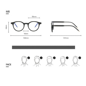 Literature and Art Small Frame Round Ladies Blue Ray Glasses Transparent Frame Men Wild Frame Spectacles Women