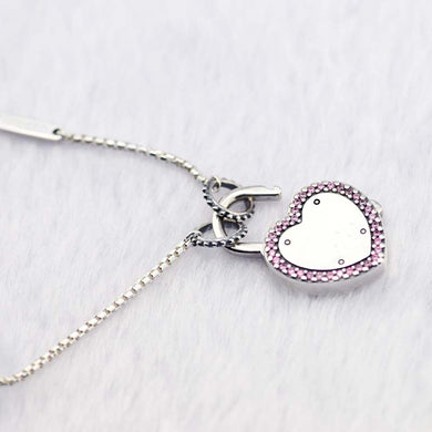 Blocca la tua promessa Collana a catena Gioielli in argento sterling adatti a qualsiasi scollatura da donna Nuova collana con ciondolo all'ingrosso fai da te 