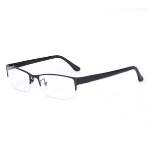 Logorela Alloy Glasses Frame Men Square Myopia Prescription Eyeglasses Frames Half Rim Optical Male Korean   Eyewear 8053