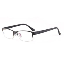 Load image into Gallery viewer, Logorela Alloy Glasses Frame Men Square Myopia Prescription Eyeglasses Frames Half Rim Optical Male Korean   Eyewear 8053