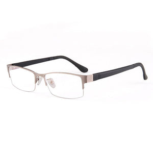 Logorela Alloy Glasses Frame Men Square Myopia Prescription Eyeglasses Frames Half Rim Optical Male Korean   Eyewear 8053
