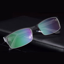Load image into Gallery viewer, Logorela Alloy Glasses Frame Men Square Myopia Prescription Eyeglasses Frames Half Rim Optical Male Korean   Eyewear 8053